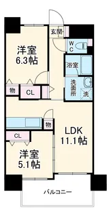 ベリー海老江【7階】の間取り