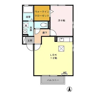 ZONE亀城【A101号室】の間取り