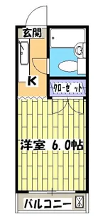 ファミールハイツⅡ【102号室】の間取り