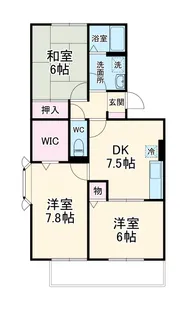 グリーンパーク豊中宮山【3階】の間取り