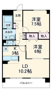 ドエル植田山【3階】の間取り