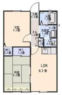 ルミエール A【103号室】の間取り