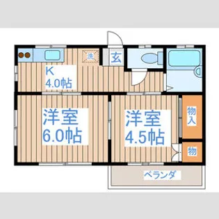 コーポニューハッピー【202号室】の間取り