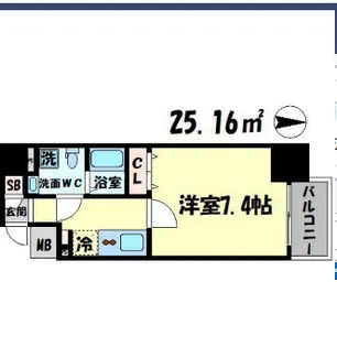 リンクス大阪城SOUTHレジデンス【302号室】の間取り