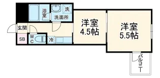 ミュプレ北浜EAST【10階】の間取り