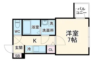 ミュプレ北浜EAST【8階】の間取り