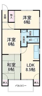 ラフォーレアマノ【201号室】の間取り