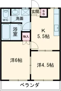 小熊コーポ【202号室】の間取り