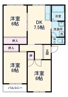 グレース矢作【102号室】の間取り