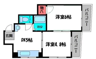 エクセレントⅡ都島山崎【5階】の間取り