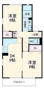 ウィルモア星宮B【2階】の間取り