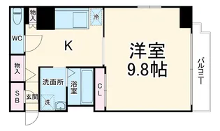プレミアス梅田【501号室】の間取り
