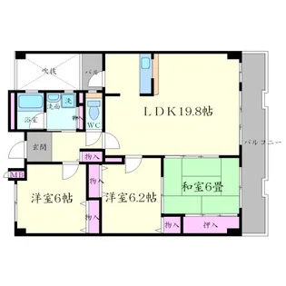 カプリコーナス【4階】の間取り