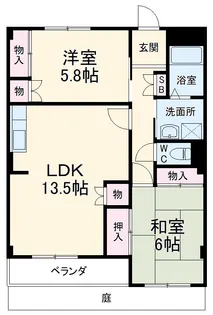 ヴェル・メゾン平子が丘【1階】の間取り