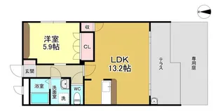 レーヴ エスポワール【1階】の間取り