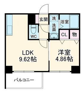 アーバネックス梅田東【9階】の間取り