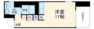 クリスタルブライト天満橋リバーサイド【2階】の間取り