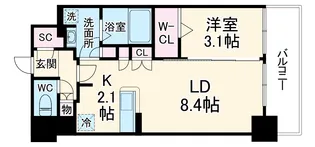 アーバネックス同心【3階】の間取り