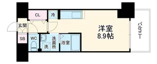 LOWLANDS西天満【4階】の間取り
