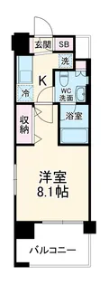 クレストフォルム大阪天満橋【9階】の間取り