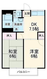 ヴィラ中山B棟【2階】の間取り
