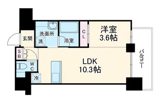 ノルデンハイム同心【6階】の間取り