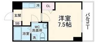 メインステージ西天満T’s SQUARE【0205号室】の間取り