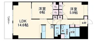 天満リバーサイドプラザ【10階】の間取り