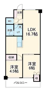 URBAN STAGE ナゴヤ【104号室】の間取り