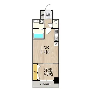 セノアタワー新大阪【4階】の間取り