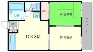 クレセントハイツ【2階】の間取り