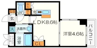 クレアール新大阪【603号室】の間取り