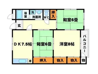 ロイヤルハイツ【3階】の間取り