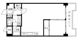 おおきに大阪天満サニーアパートメント【604号室】の間取り