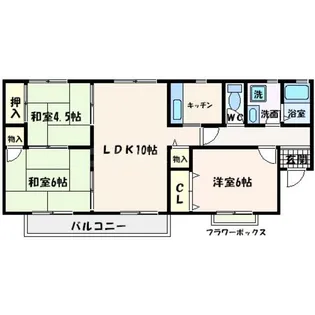 T メゾンクレールⅡ【2階】の間取り