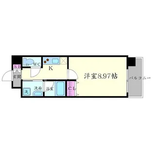 カサルテ吹田青葉丘【5階】の間取り