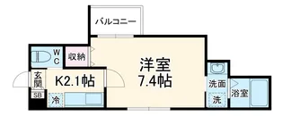 ラ・クール 天神橋【2階】の間取り