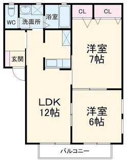 ハイツ明星新館壱号【2階】の間取り