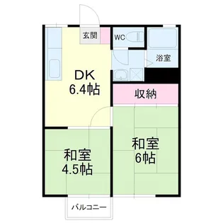 レイクハイツA【203号室】の間取り
