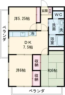 アリエス台町【203号室】の間取り