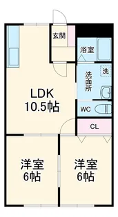 ハイツカトレア【1階】の間取り
