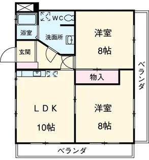 マイアみどり【3A号室】の間取り