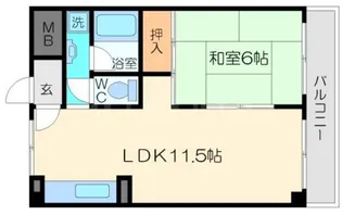 阪口ハイツ【4階】の間取り