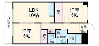 緑地東タハシハイツ【3階】の間取り