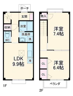 ファミールゆう【3号室】の間取り