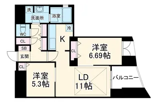 HORIE LUX【11階】の間取り