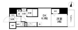 アーバネックス京町堀【2階】の間取り