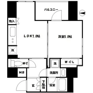 ファーストフィオーレ阿波座アクア【8階】の間取り