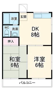砂子アパートB【2階】の間取り