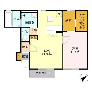 ヴィアノⅢ【102号室】の間取り